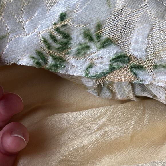 HEMANT & NANDITA Emerald Green Brasso Lurex Midi Dress Size Small - Picture 7 of 12